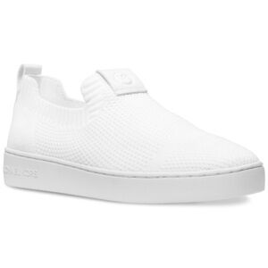 Michael Kors Juno Knit White Slip-On Sneakers, Women’s Sz 6.5